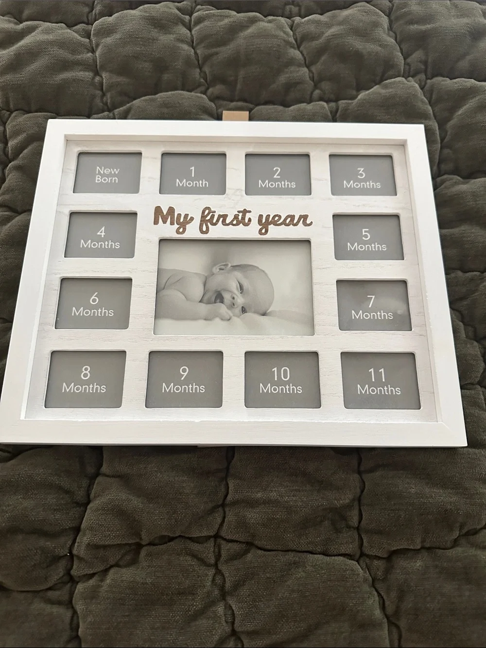 My First Year Multi-Photo Baby Frame - White